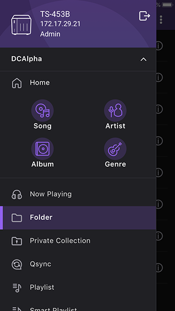 Browse music library flexibly